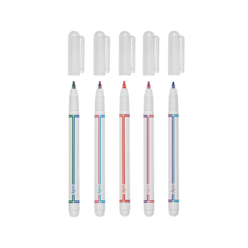 Ooly Seeing Double Fine Felt Double Tip Markers - Set of 5 / 10 Colors