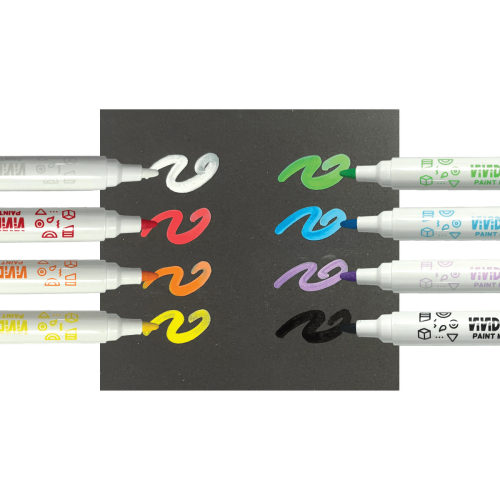 Ooly Vivid Pop! Water-Based Paint Markers: Classic - Set of 8