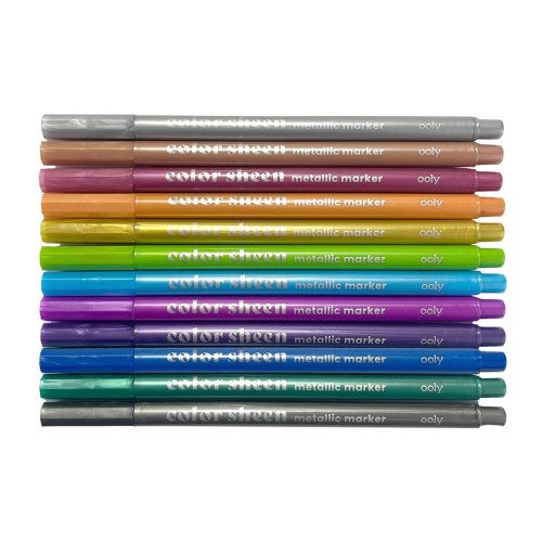 Ooly Color Sheen Metallic Markers - Set of 12