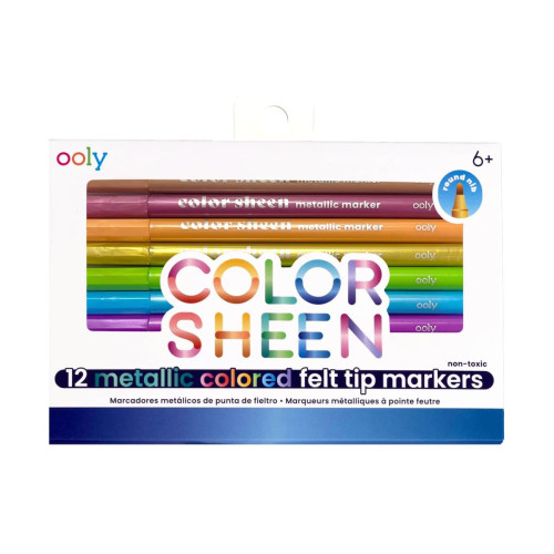 Ooly Color Sheen Metallic Markers - Set of 12