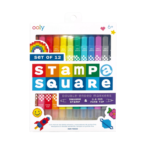 Ooly Stamp-A-Square Markers (Set of 12)