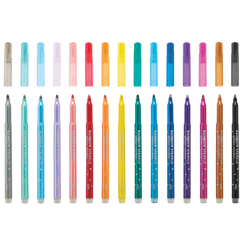 Ooly Rainbow Sparkle Glitter Markers - Set of 15