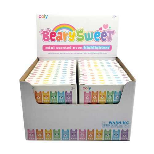 Ooly Beary Sweet Mini Scented Highlighters - Set of 6 / Display of 24 Units