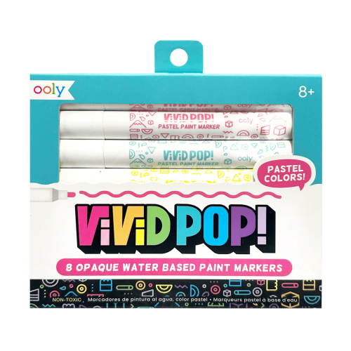 Ooly Vivid Pop! Water-Based Paint Markers: Pastel - Set of 8