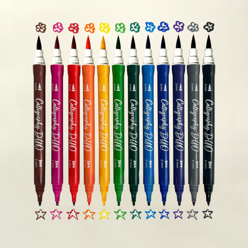 Ooly Calligraphy Duo Markers - Set of 12