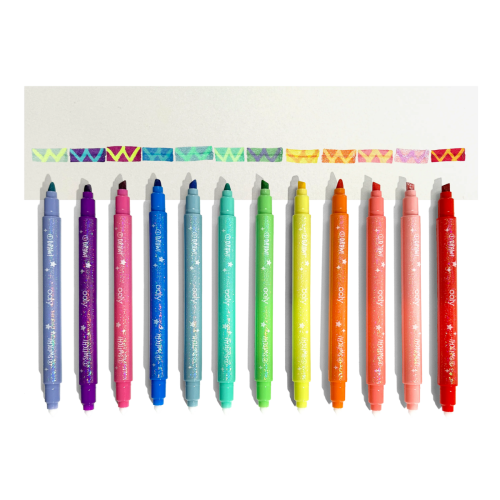 Ooly Switch-Eroo! Sparkle Glittery Color-Changing Markers (Set of 12)