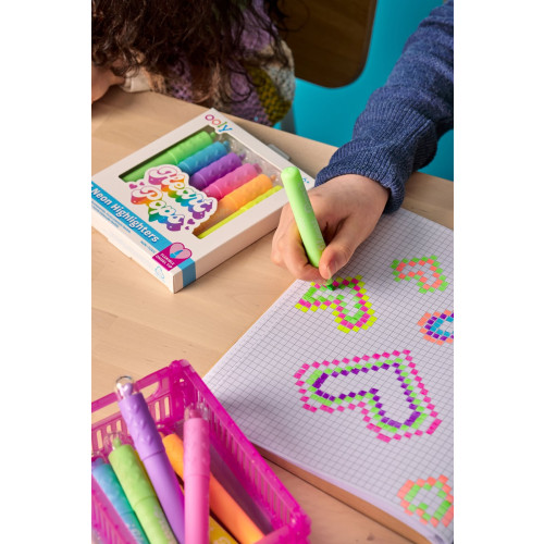 Ooly Heart Pops: Neon Highlighters (Set of 6)