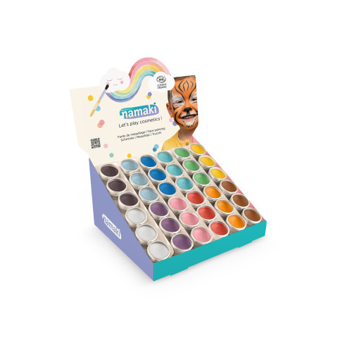 Namaki Single Face Paint Pot - Display x36 units+10 FOC Brushes