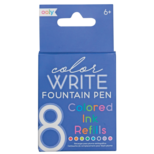 Ooly Color Write Colored Fountain Pens Ink Refills - Set of 8