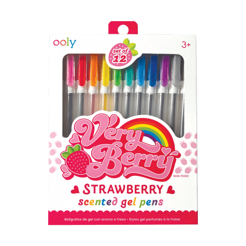 Ooly Very Berry Strawberry Scented Gel Pens - Set of 12