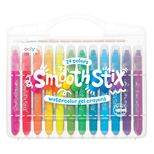 Ooly Smooth Stix Watercolor Gel Crayons - 25 PC Set