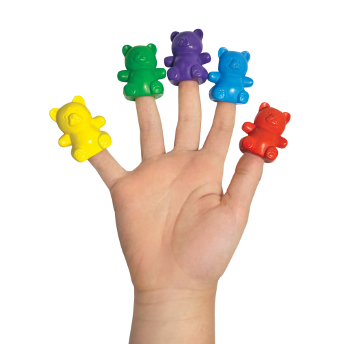 Ooly Cuddly Cubs Bear Finger Crayons - Set of 6