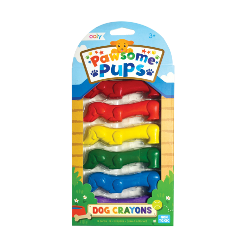 Ooly Pawsome Pups Dog Crayons- set of 6
