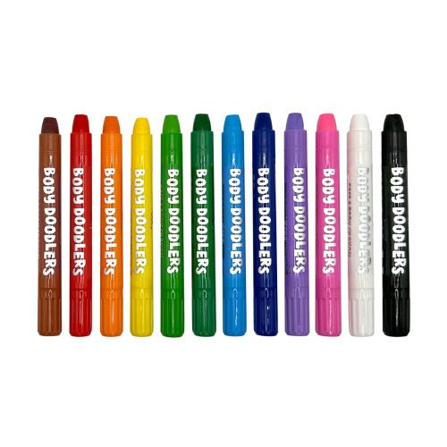 Ooly Body Doodlers Face & Body Crayons - Set of 12 Colors