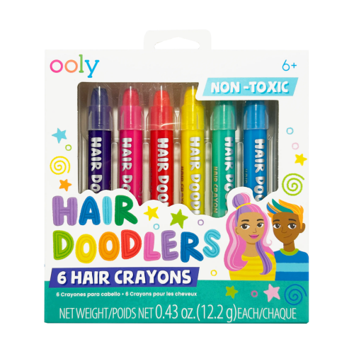 Ooly Hair Doodlers Hair Crayons - Set of 6 Colors