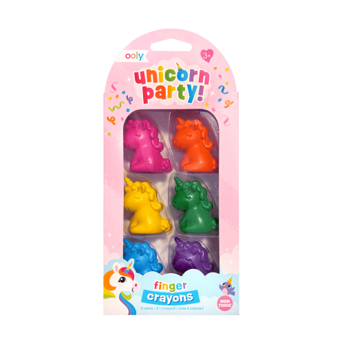 Ooly Unicorn Party: Finger Crayons (Set of 6)