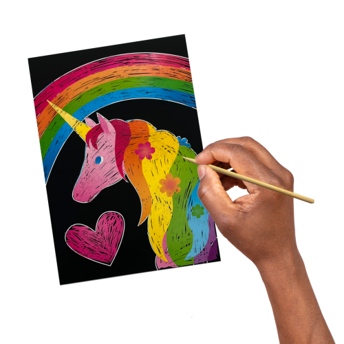 Ooly Scratch & Scribble Art Kit: Magical Unicorns - 10 PC Set