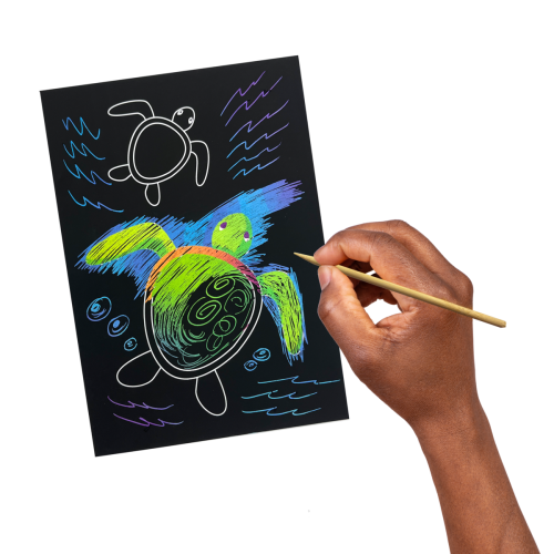 Ooly Scratch & Scribble Art Kit: Ocean Life - 10 PC Set