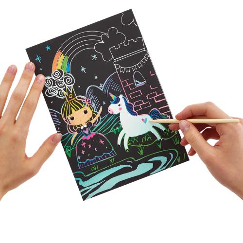 Ooly Scratch & Scribble Art Kit: Princess Garden - 10 PC Set