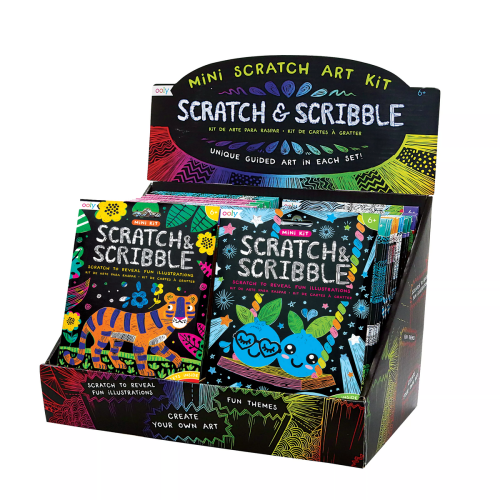 Ooly Mini Scratch & Scribble Art Kits Display: Empty (Holds 48 Sets)
