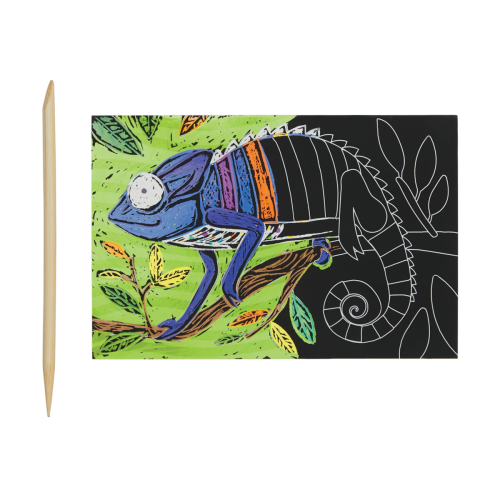 Ooly Mini Scratch & Scribble Art Kit: Jungle Fun - 7 PC Set