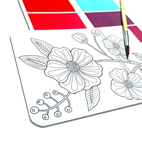 Ooly Scenic Hues D.I.Y. Watercolor Art Kit- Flowers & Gardens (17 PC Set)