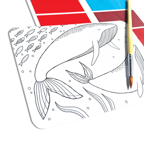 Ooly Scenic Hues D.I.Y. Watercolor Art Kit - Ocean Paradise (17 PC Set)