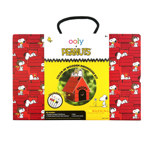 Ooly x Peanuts: Color-in' Wooden Birdhouse Kit