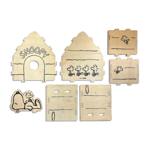 Ooly x Peanuts: Color-in' Wooden Birdhouse Kit