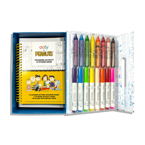 Ooly x Peanuts: Colouring Activity & Sticker Travel Kit / Color Your Own Case