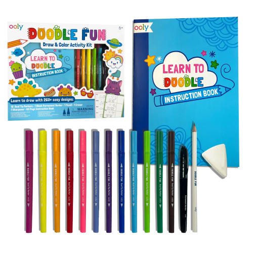 Ooly Doodle Fun: Draw & Color Activity Kit