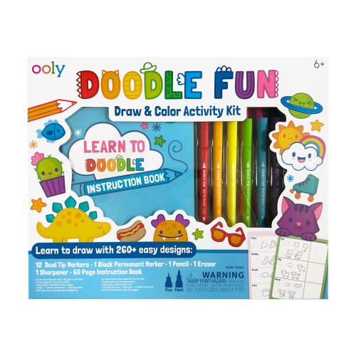 Ooly Doodle Fun: Draw & Color Activity Kit