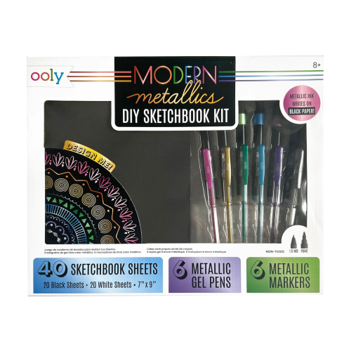 Ooly Modern Metallics Deluxe DIY Sketchbook Kit