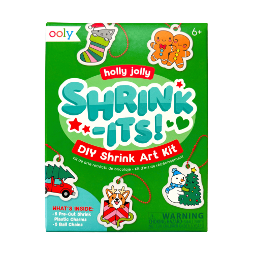 Ooly Mini Shrink-Its!: D.I.Y. Shrink Art Kit - Holly Jolly
