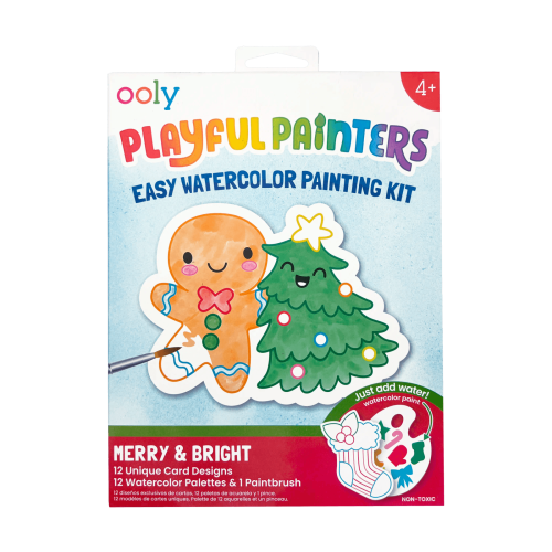 Ooly Playful Painters: Easy Watercolor Painting Kit - Merry & Bright