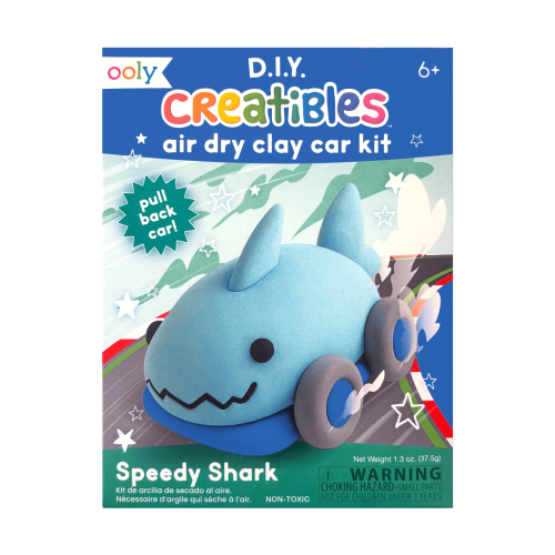 Ooly Creatibles D.I.Y Air Dry Clay Car Kit - Speedy Shark