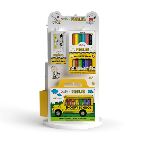 Ooly x Peanuts: 3-Sided Corrugated Spinner Counter Display - Pre Loaded with * SKU's
