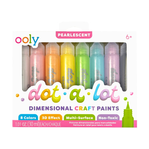 Ooly Dot-A-Lot: Dimensional Craft Paint - Pearlescent (Set of 8)