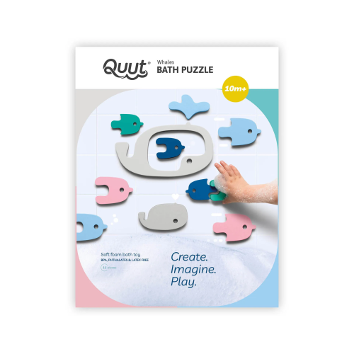 Quut Bath Toy Puzzle Set - Whale Shapes