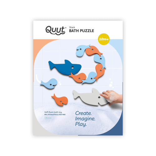 Quut Bath Toy Puzzle Set - Shark Shapes