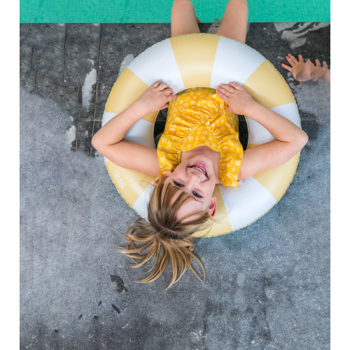 Quut Inflatable Swim Ring (M) (Banana/Blue)