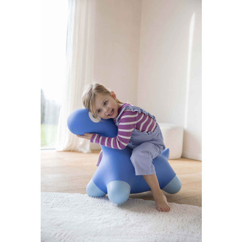 Quut Inflatable Hoppi Bouncing Dino (Cosmic Blue)