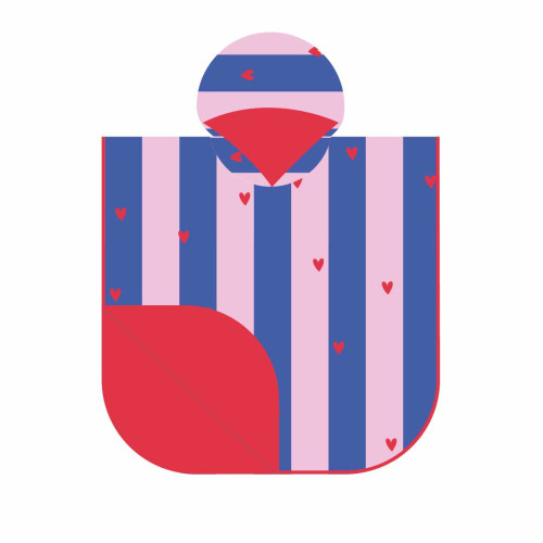 Quut Microfibre Poncho - Cherry