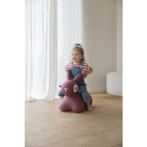 Quut Inflatable Hoppi Bouncing Bunny (Burgundy)
