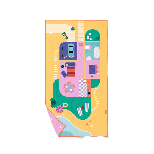 Quut Microfibre Play Towel (L) - Doll House