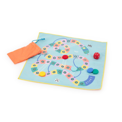 Quut Microfibre Travel Games - Snakes & Ladders / Game of the goose
