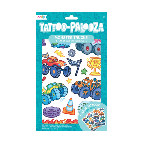 Ooly Tattoo Palooza: Monster Trucks Temporary Tattoos