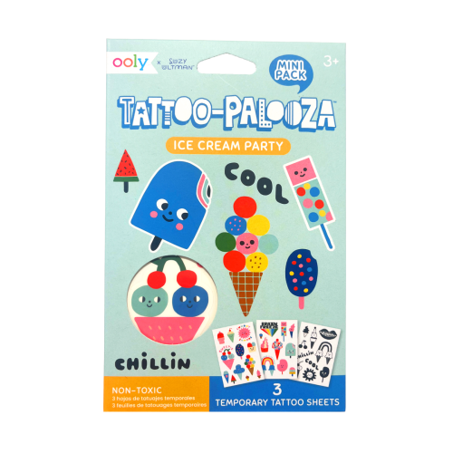 Ooly Mini Tattoo Palooza Temporary Tattoos X Suzy - Ice Cream Party