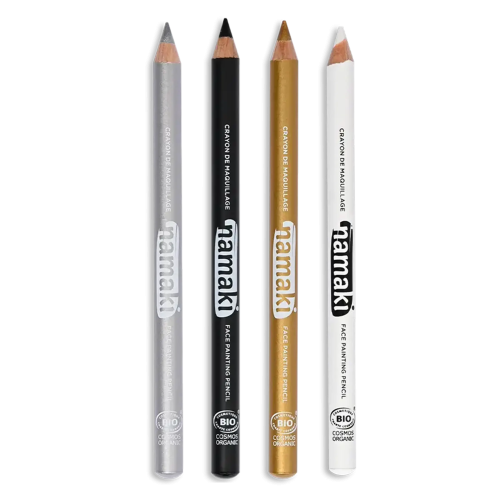 Namaki Face Painting Slim Pencils Set - Gold/Silver/Black/White