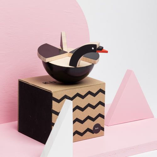Kutulu Wooden Toy - Bula Bird (Black)